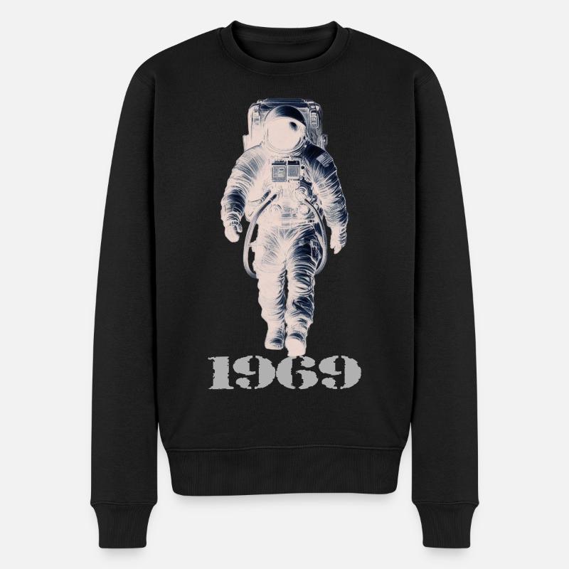 Astronaut - Männer Premium Bio Pullover - Schwarz