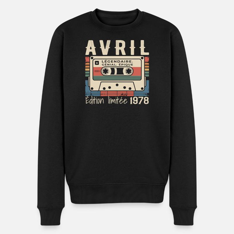 April 1978 - Männer Premium Bio Pullover - Schwarz