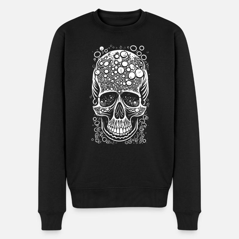 Magic skull with bubbles - Men's Premium Organic Jumper - black