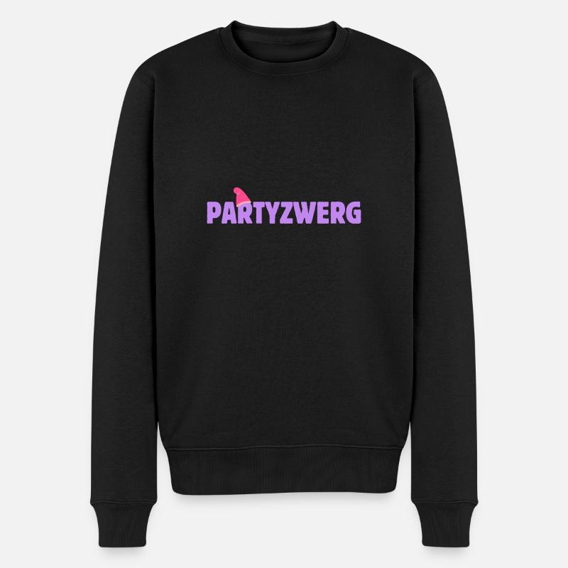Partyzwerg Zwerg Faschingskostüm Zwergen Kostüm - Männer Premium Bio Pullover - Schwarz