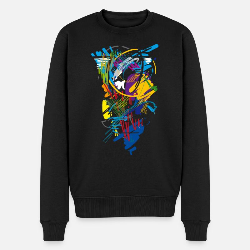 Kunst - Männer Premium Bio Pullover - Schwarz