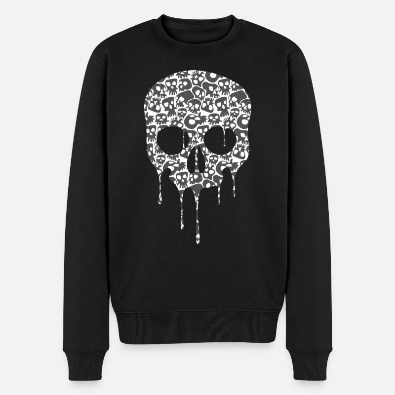 Crânes dans le crâne Crâne - Pull Premium bio Homme - noir