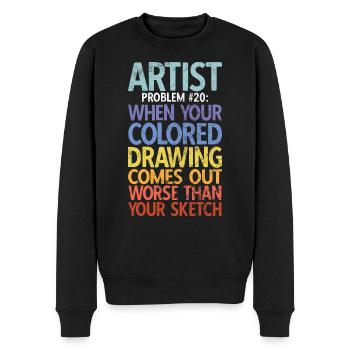 Maler Zeichner für Künstler - Männer Premium Bio Pullover - Schwarz - Vorne - Nico (187cm)