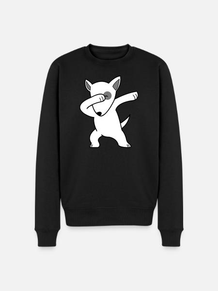 dog dabbing 02 - Men's Premium Organic Jumper - black