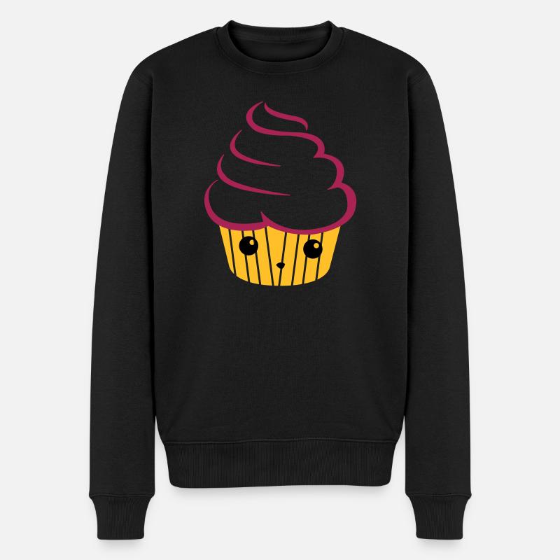 sweet cupcake - Männer Premium Bio Pullover - Schwarz