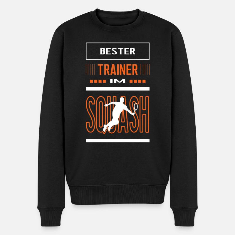 Bester Squash Trainer Squashtrainer Training - Männer Premium Bio Pullover - Schwarz