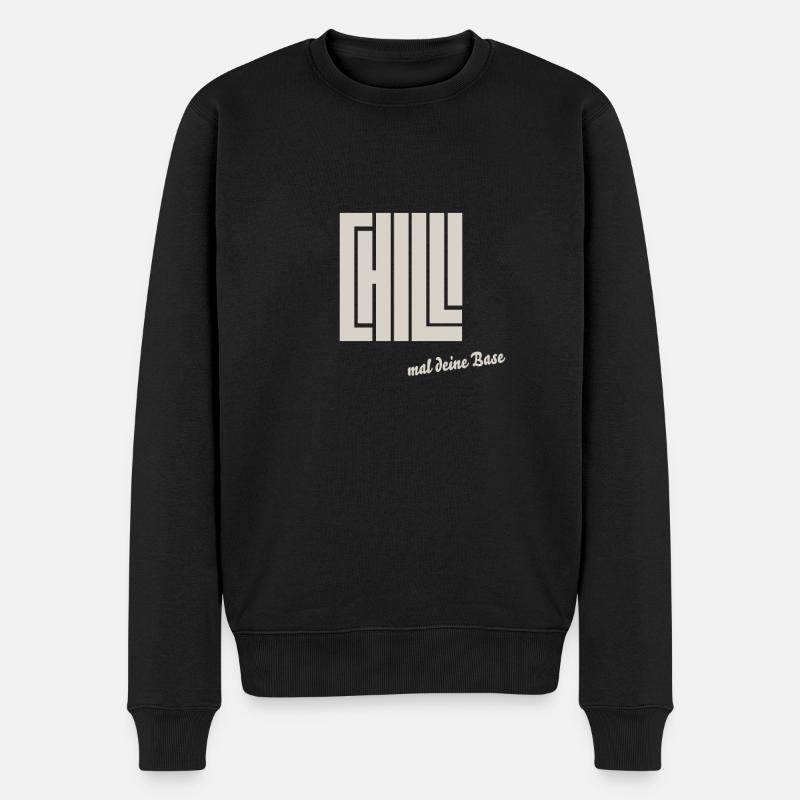 chill your base - Men's Premium Organic Jumper - black