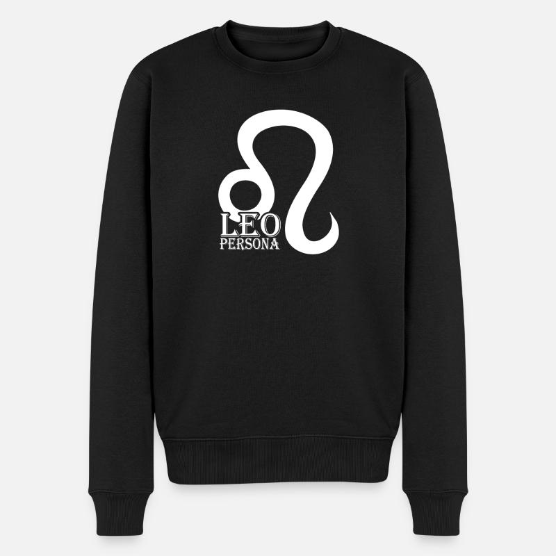 Sternzeichen Löwe Leo - Männer Premium Bio Pullover - Schwarz