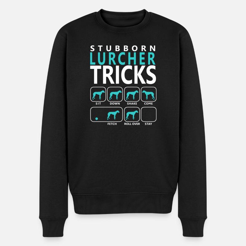 Hartnäckige Lurcher-Tricks - Männer Premium Bio Pullover - Schwarz
