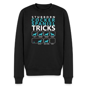Stubborn Cocker Spaniel Tricks - Men's Premium Organic Jumper - black - Front - Nico (187cm)