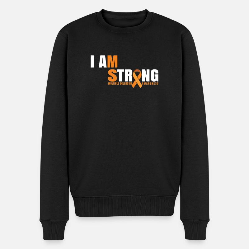 MS Awareness Warrior - Männer Premium Bio Pullover - Schwarz