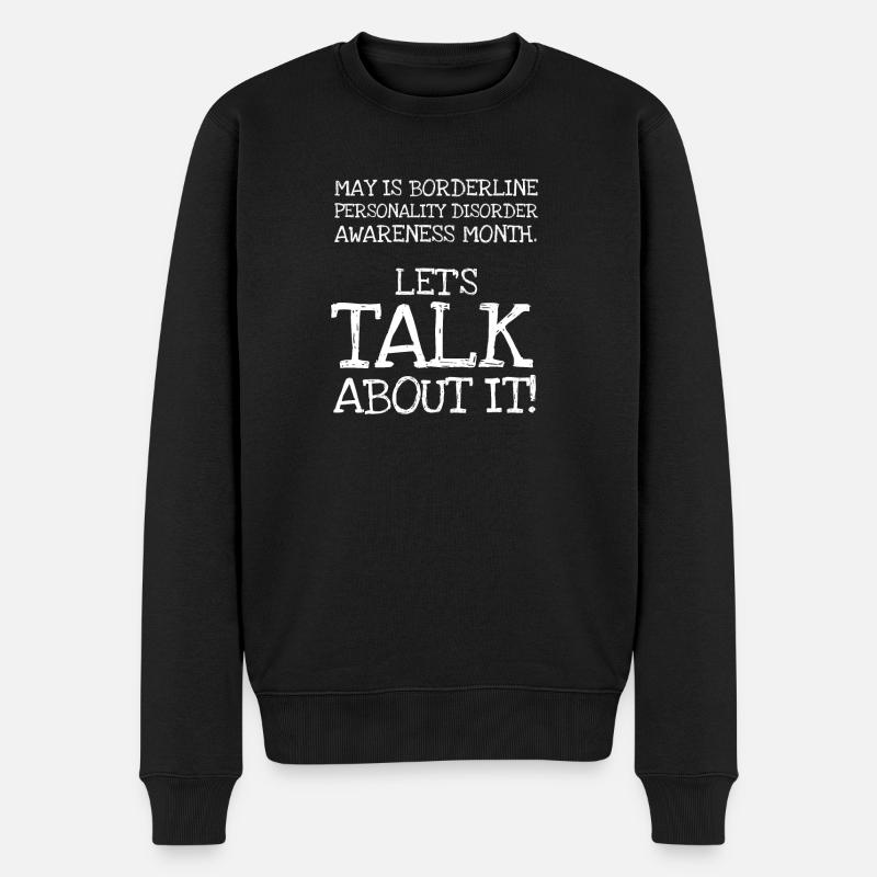 Sensibilisation BPD - Gris - Pull Premium bio Homme - noir