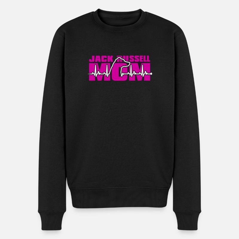 Jack Russell MOM - HeartBeat - Pull Premium bio Homme - noir