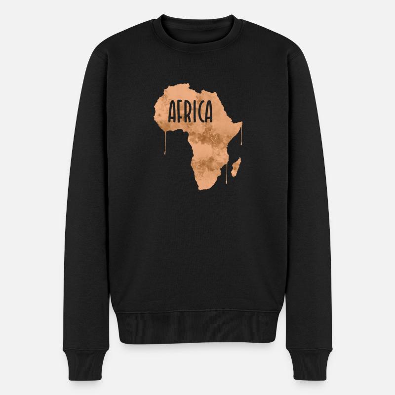 Afrika - Männer Premium Bio Pullover - Schwarz