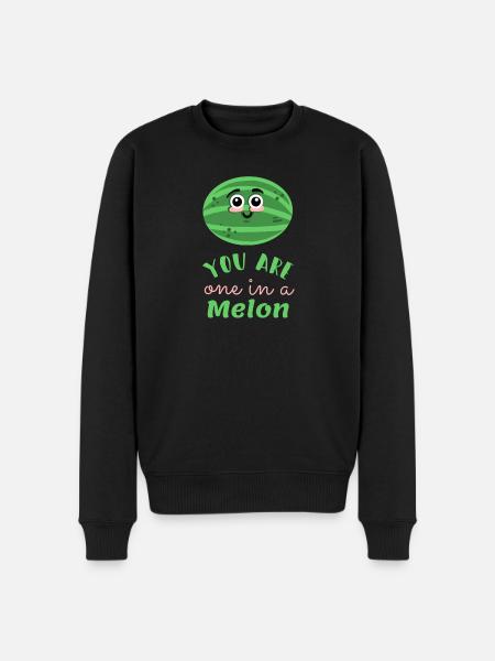 Melon Watermelon Melon Watermelon - Men's Premium Organic Jumper - black