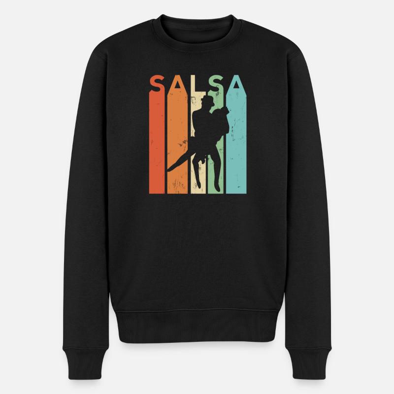 Salsa Retro Vintage Dance Cumbia Musique Latin - Pull Premium bio Homme - noir