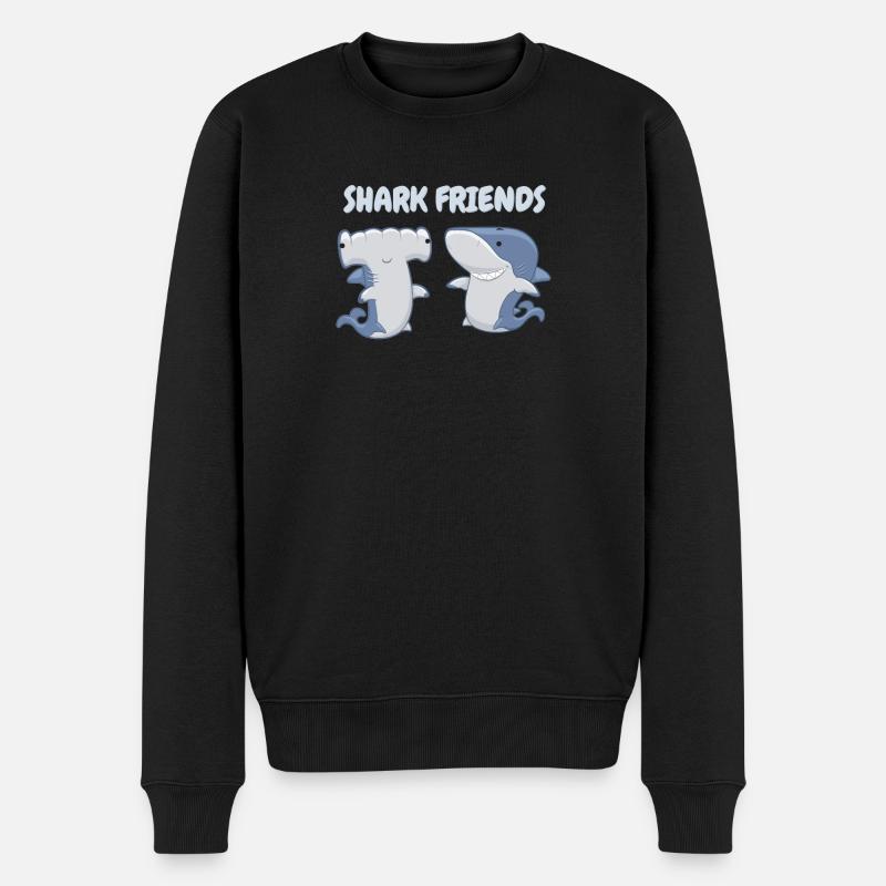 Shark Friends Requin Cadeau - Pull Premium bio Homme - noir