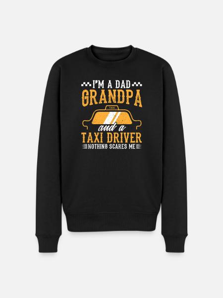 Perfekt taxachauffør Design Citat Bedstefar og taxa - Økologisk premium-sweatshirt til mænd - sort