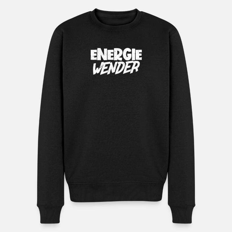 Energiewender Solarkraftwerk Shirt - Männer Premium Bio Pullover - Schwarz