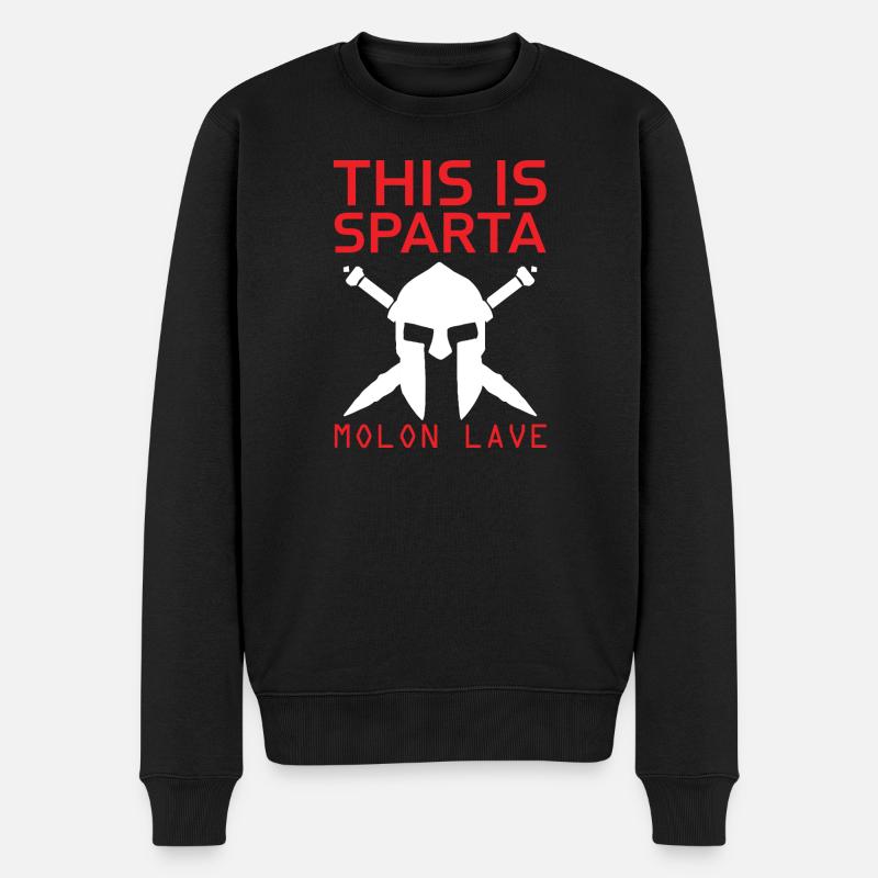 "This is Sparta" de Spartan - Pull Premium bio Homme - noir
