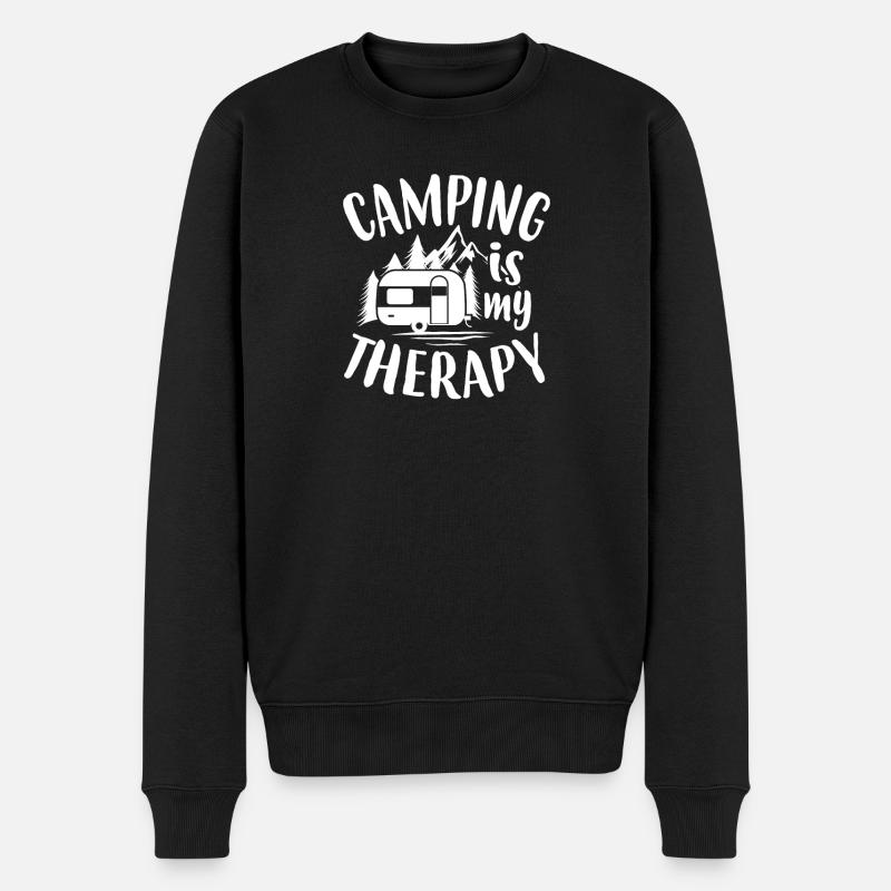 Camping Drôle cadeau - Pull Premium bio Homme - noir