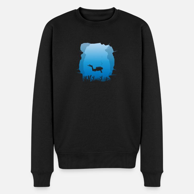 Plongée souterraine plongée souterraine plongée sous-marine mer Ta - Pull Premium bio Homme - noir