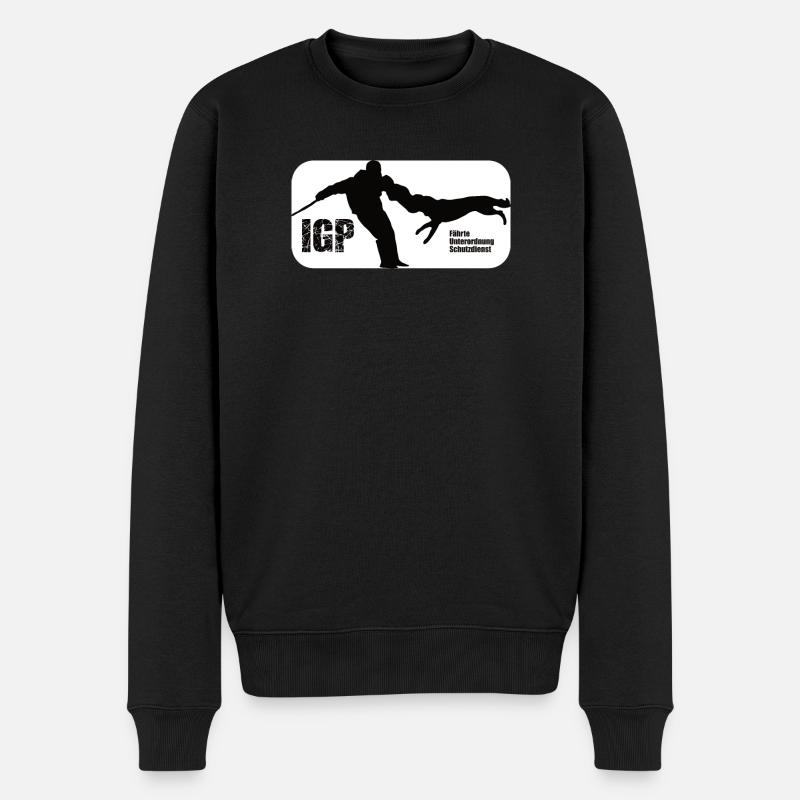 IGP Logo - Männer Premium Bio Pullover - Schwarz