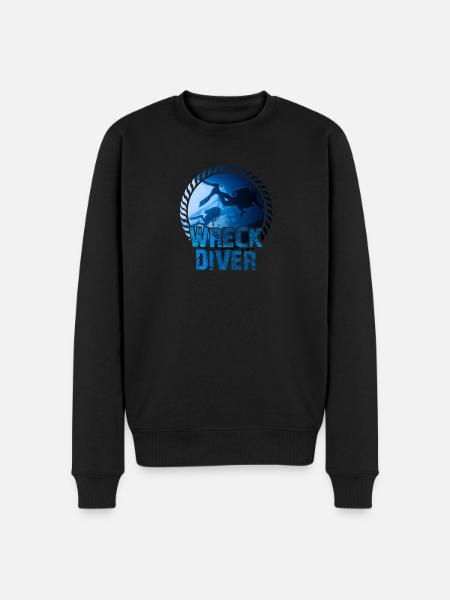 Wreck diver diving freediving apnea sea - Men's Premium Organic Jumper - black