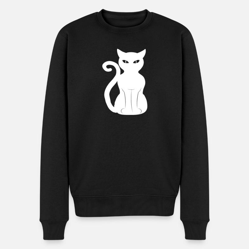 Conception de chat animal mignon - Pull Premium bio Homme - noir