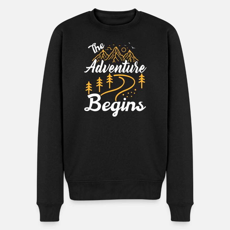 L'aventure commence - Pull Premium bio Homme - noir