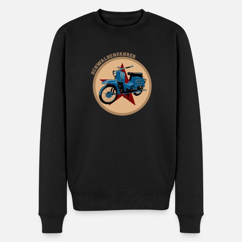 Schwalbe Simson Moped DDR Suhl KR51 Geschenk - Männer Premium Bio Pullover - Schwarz
