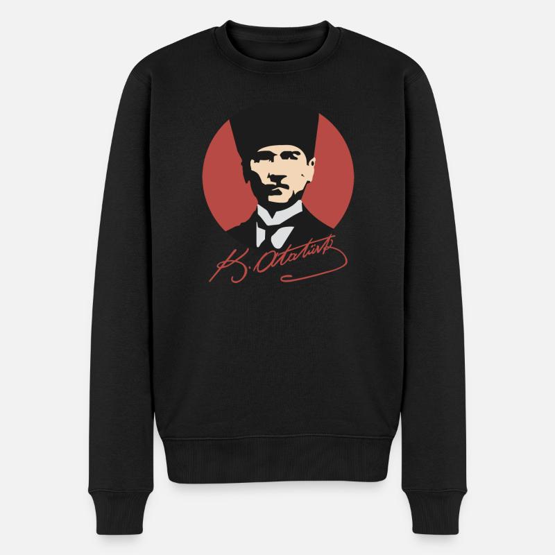 Mustafa Kemal Ataturk - Pull Premium bio Homme - noir