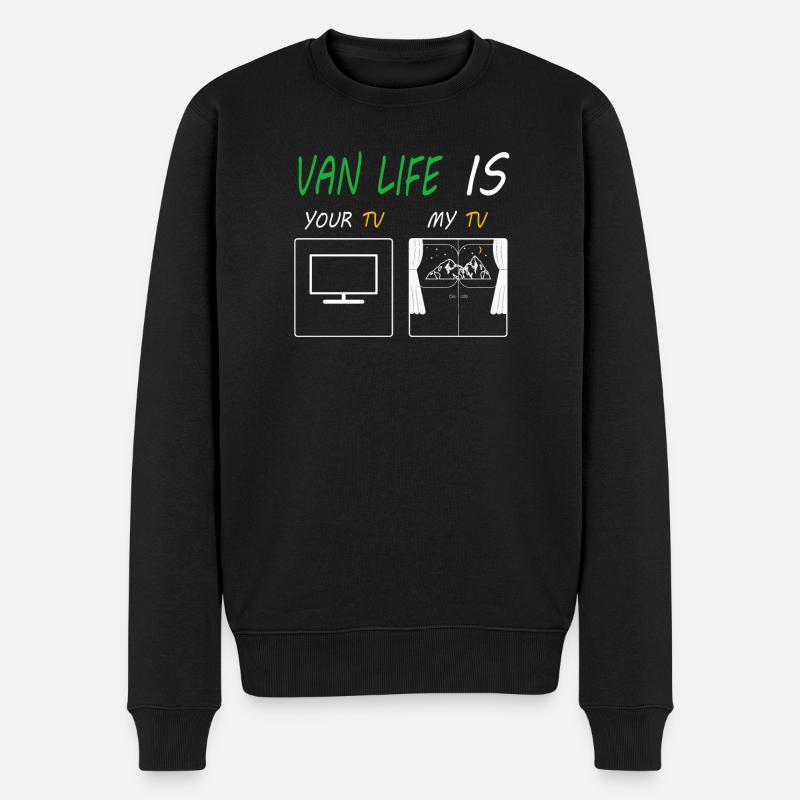 Van Life Is - Pull Premium bio Homme - noir