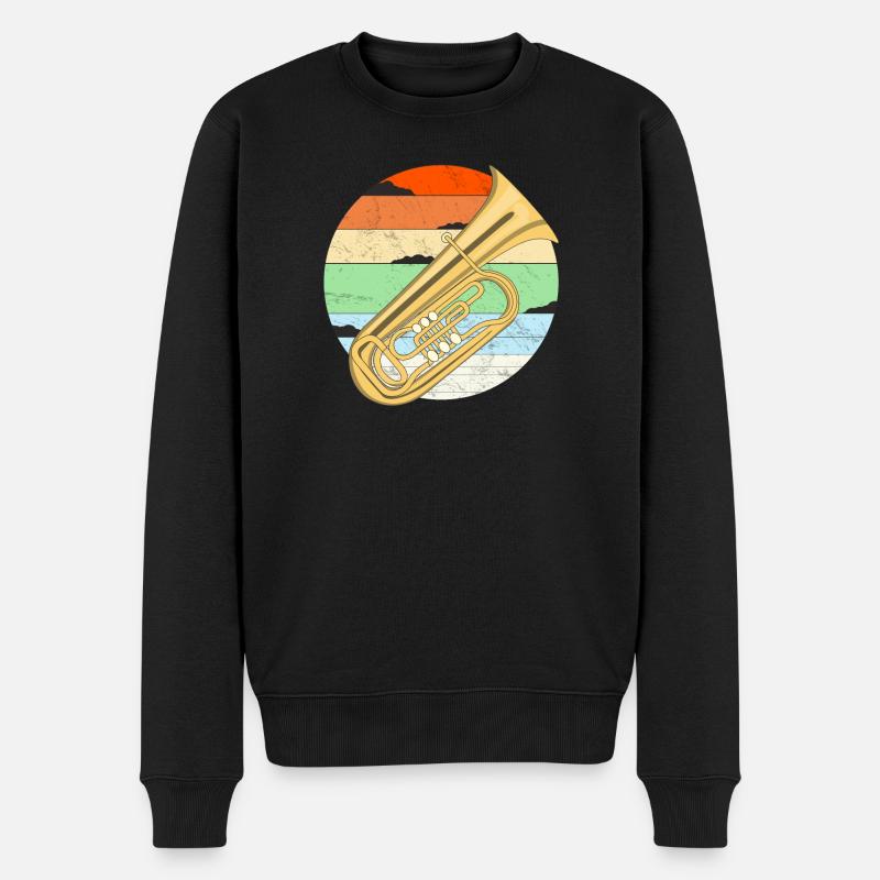 TUBA HINTERGRUND - Männer Premium Bio Pullover - Schwarz