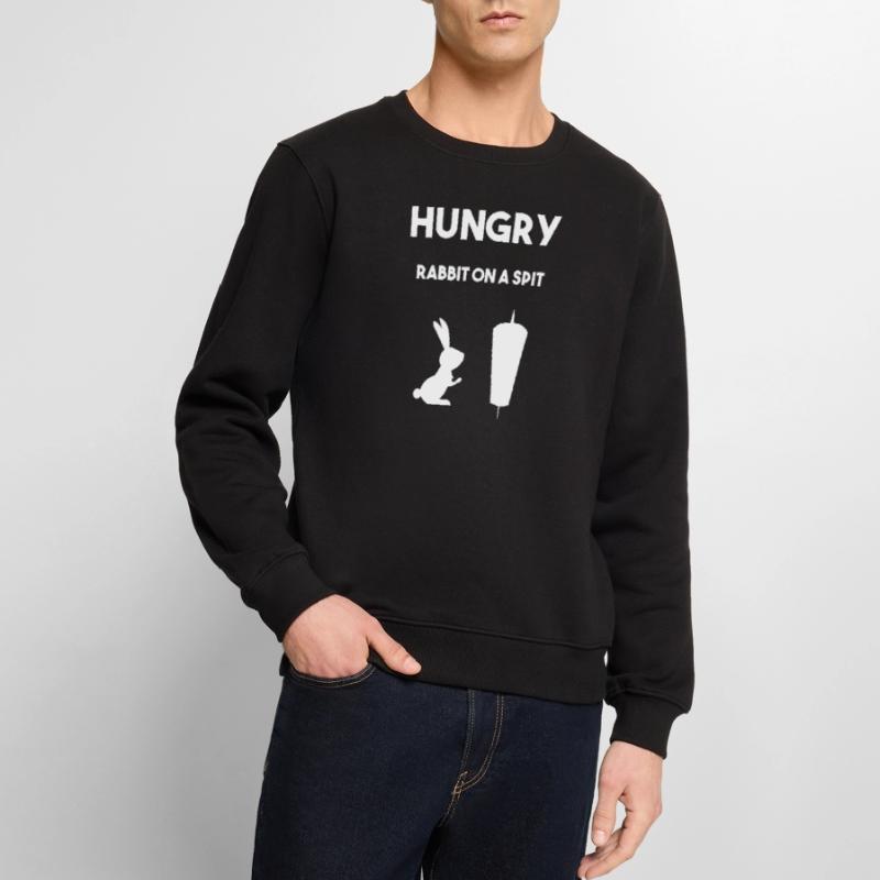 Rabbit on a spit withe Männer Premium Bio Pullover
