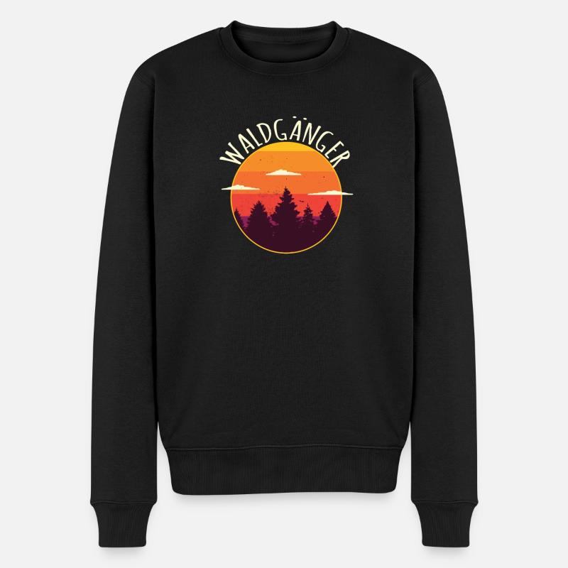 Forêt Nature Randonnée - Pull Premium bio Homme - noir