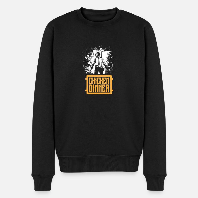 Dîner de poulet - Pull Premium bio Homme - noir
