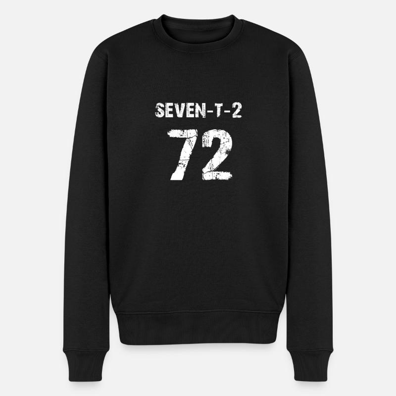 72 Sport Fan oder 72. Geburtstag Trikot 1972 - Männer Premium Bio Pullover - Schwarz