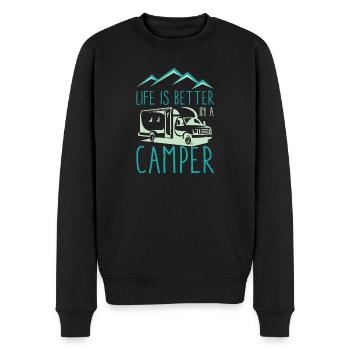 Camper Camping Design for Cool Camper - Men's Premium Organic Jumper - black - Front - Nico (187cm)