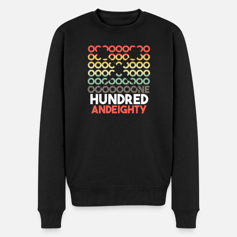 Fléchettes Fléchettes Onehundredandeighty Drôle - Pull Premium bio Homme - noir