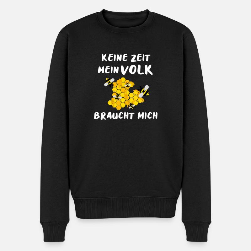 Imker mein Volk braucht mich Biene Geschenk - Männer Premium Bio Pullover - Schwarz