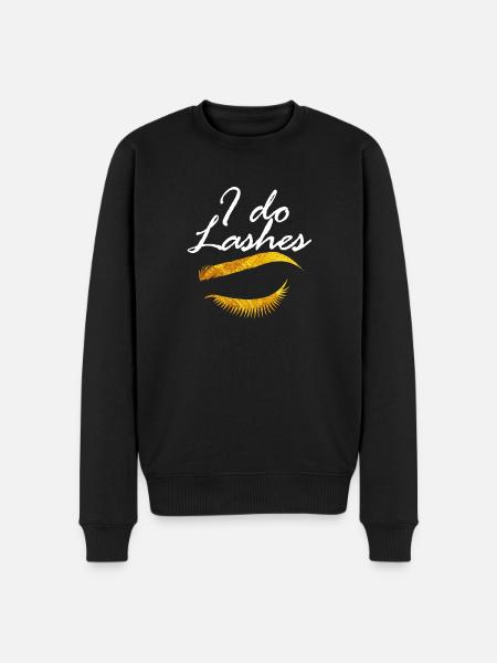 I Make Eyelash Beauty Enthusiast - Men's Premium Organic Jumper - black