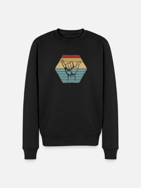 Surf shaka, surf design - Men's Premium Organic Jumper - black
