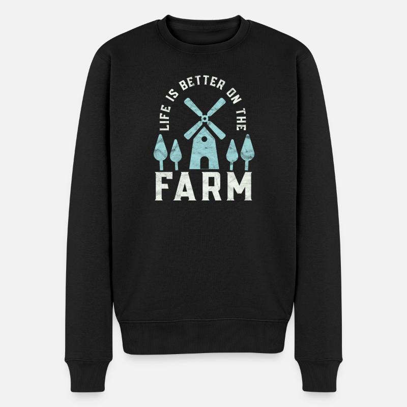 Farming Life is Better On The Farm Farmer Arable - Pull Premium bio Homme - noir