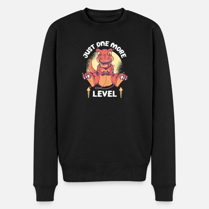 Der er kun ét niveau tilbage - Økologisk premium-sweatshirt til mænd - sort