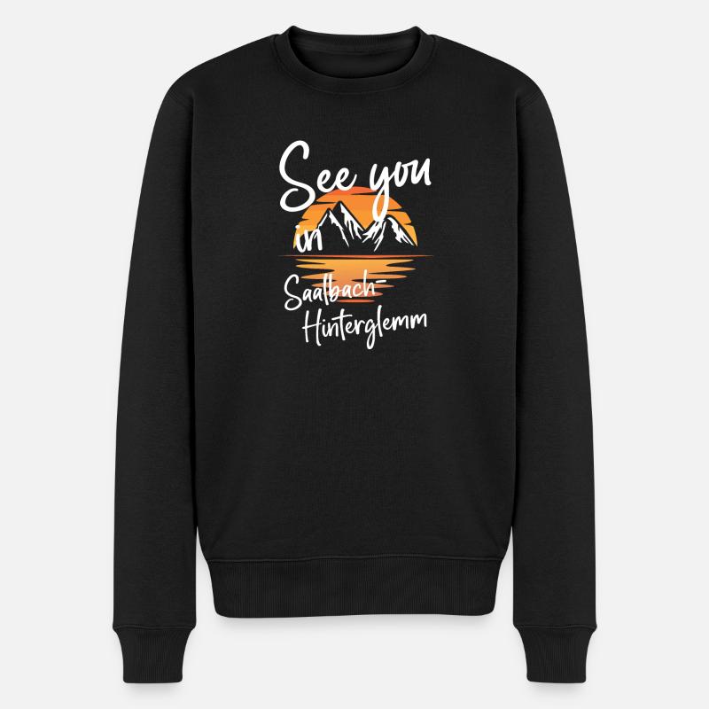 Saalbach-Hinterglemm Ski Snowboard Autriche - Pull Premium bio Homme - noir