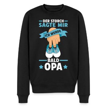 Werdender Opa - Männer Premium Bio Pullover - Schwarz - Vorne - Nico (187cm)