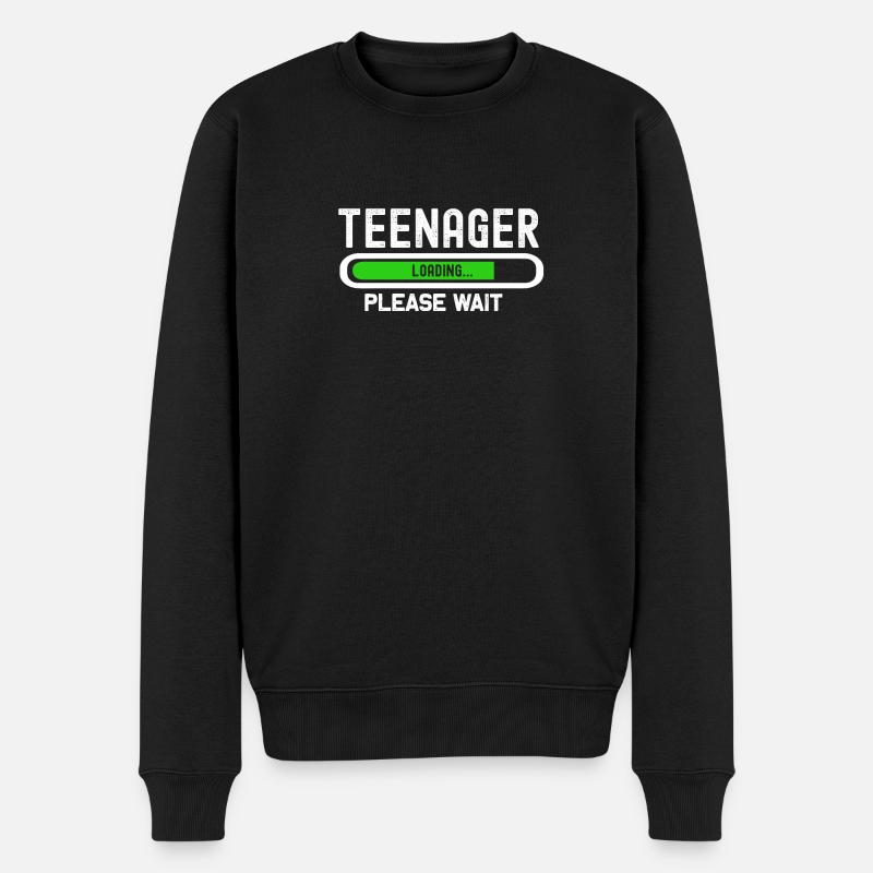 enager loading, please wait - Men's Premium Organic Jumper - black