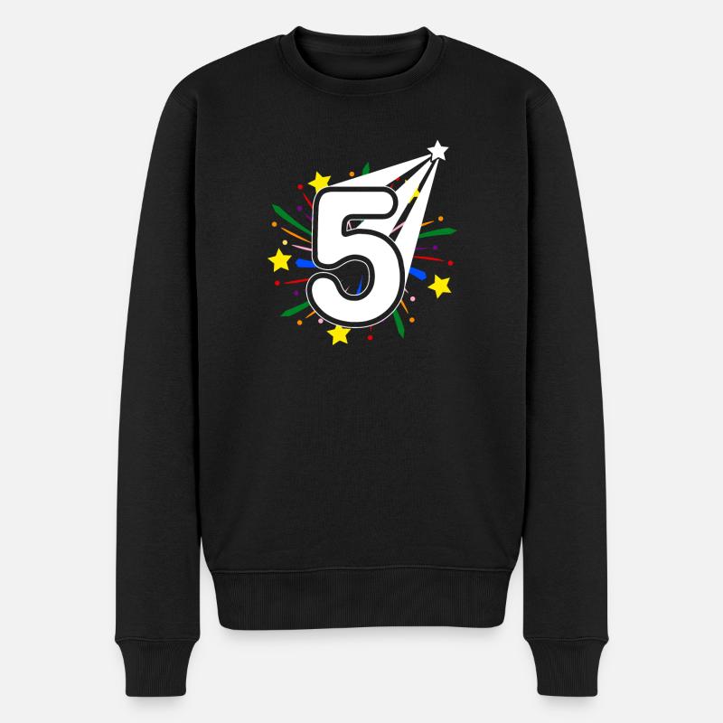 5 Jahre alt 5. Geburtstag Party Nummer 5 - Männer Premium Bio Pullover - Schwarz