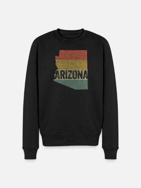 Distressed Retro Arizona - Men's Premium Organic Jumper - black